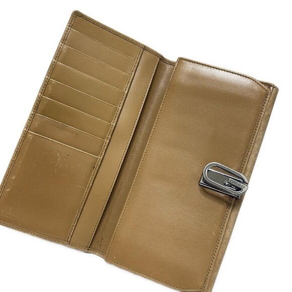 Auth GUCCI - 0352778 Beige Leather Long Wallet - Picture 4 of 6